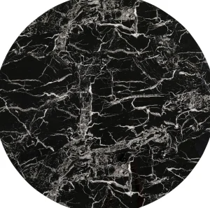 KARE Design Tafelblad Schickeria Marble Print Black Ø110cm