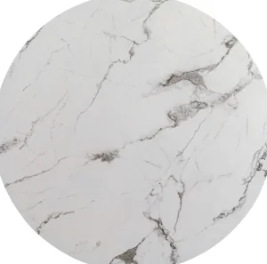 KARE Design Tafelblad Schickeria Marble Print White Ø110cm
