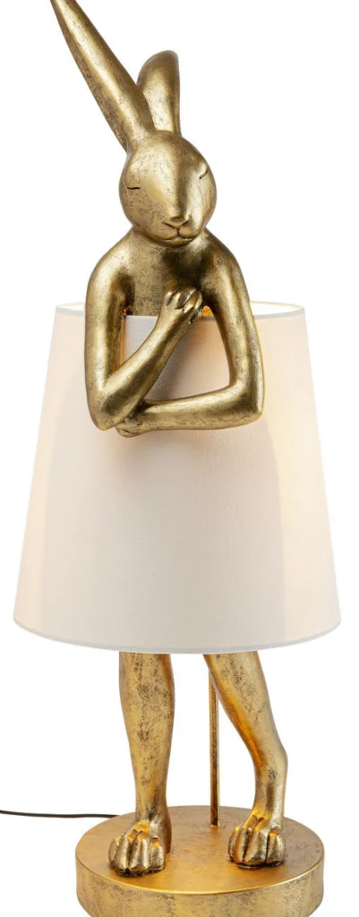 KARE Design Tafellamp Animal Konijn Goud 88cm