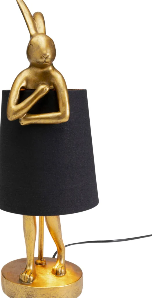 KARE Design Tafellamp Animal Rabbit Gold/Black 50cm