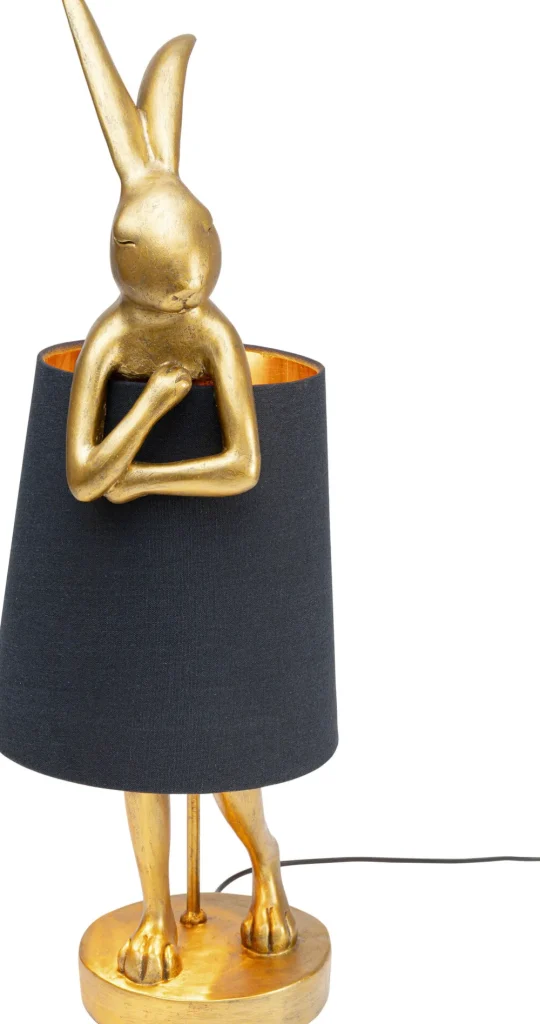 KARE Design Tafellamp Animal Rabbit Gold/Black 68cm