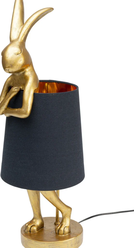 KARE Design Tafellamp Animal Rabbit Gold/Black 68cm
