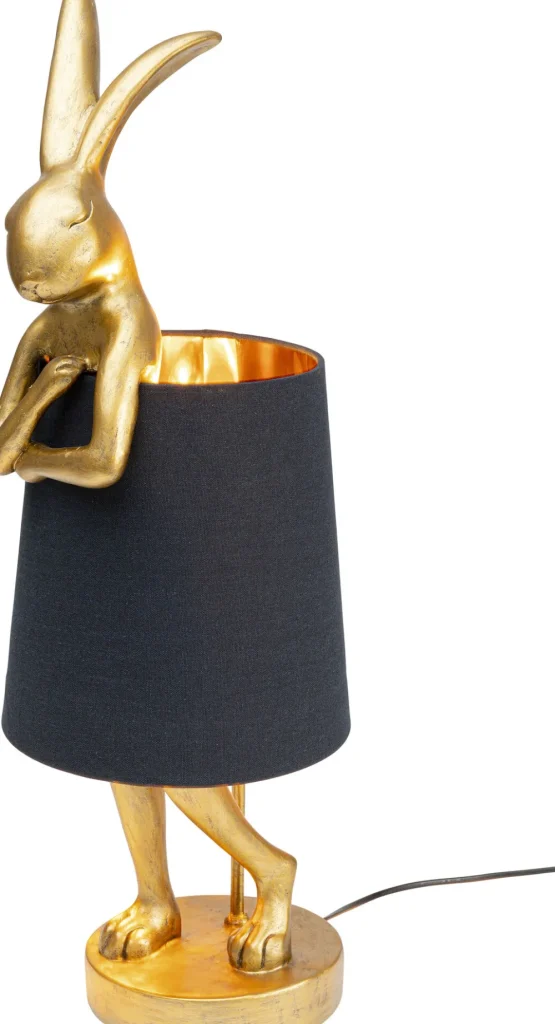 KARE Design Tafellamp Animal Rabbit Gold/Black 68cm