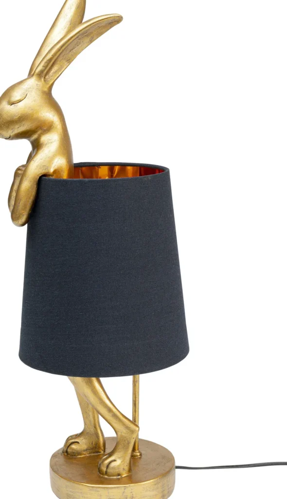 KARE Design Tafellamp Animal Rabbit Gold/Black 68cm