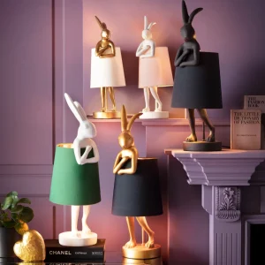 KARE Design Tafellamp Animal Rabbit Gold/Green 68cm