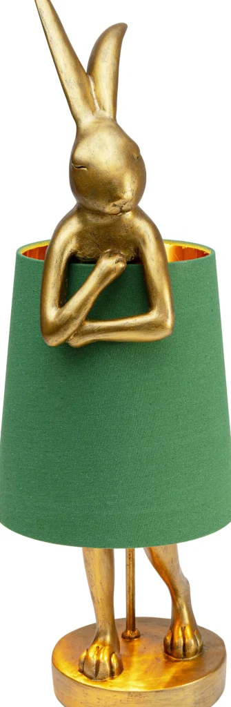 KARE Design Tafellamp Animal Rabbit Gold/Green 68cm