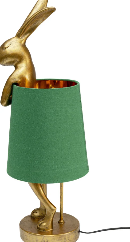 KARE Design Tafellamp Animal Rabbit Gold/Green 68cm