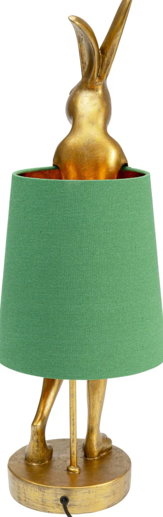KARE Design Tafellamp Animal Rabbit Gold/Green 68cm
