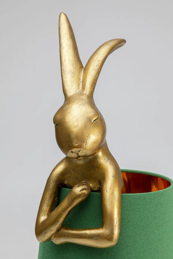 KARE Design Tafellamp Animal Rabbit Gold/Green 68cm