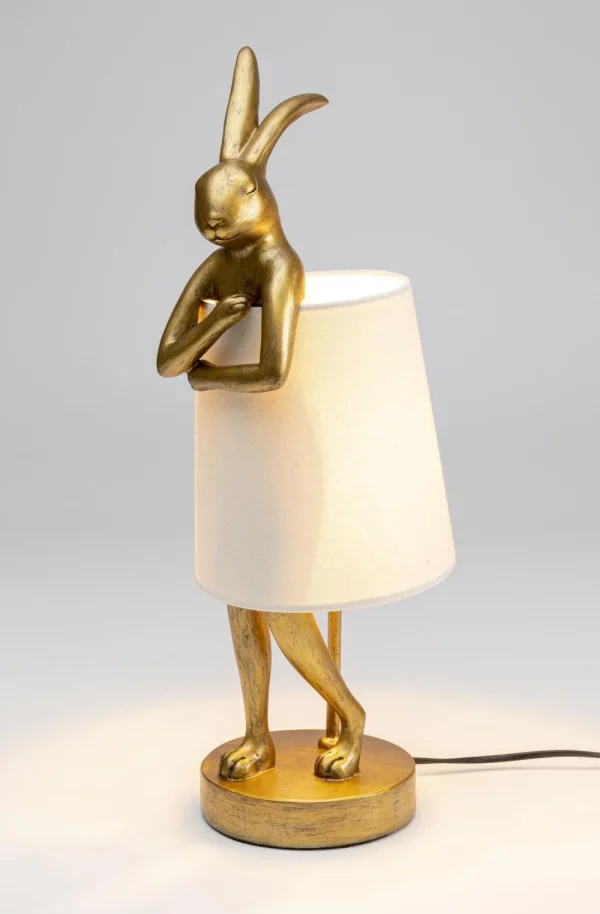KARE Design Tafellamp Animal Rabbit Gold/White 50cm
