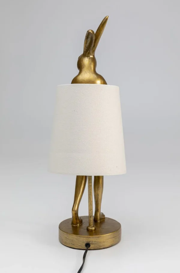 KARE Design Tafellamp Animal Rabbit Gold/White 50cm
