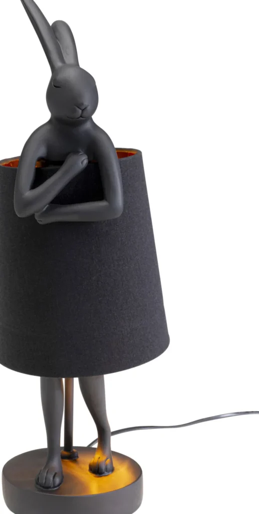 KARE Design Tafellamp Animal Rabbit Matt Black 50cm