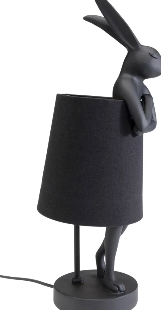 KARE Design Tafellamp Animal Rabbit Matt Black 50cm