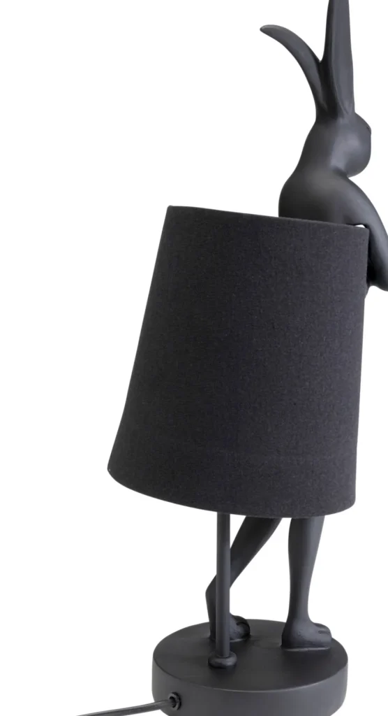 KARE Design Tafellamp Animal Rabbit Matt Black 50cm