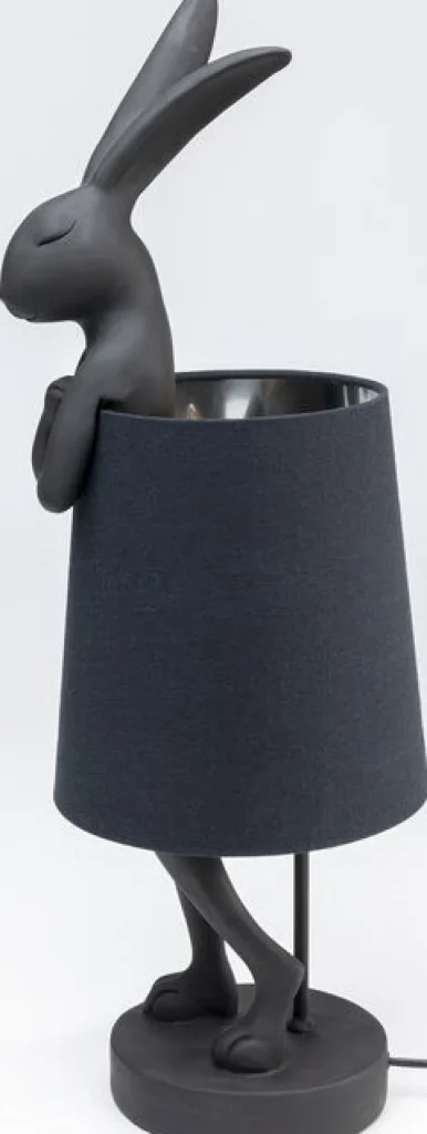 KARE Design Tafellamp Animal Rabbit Matt Black 68cm