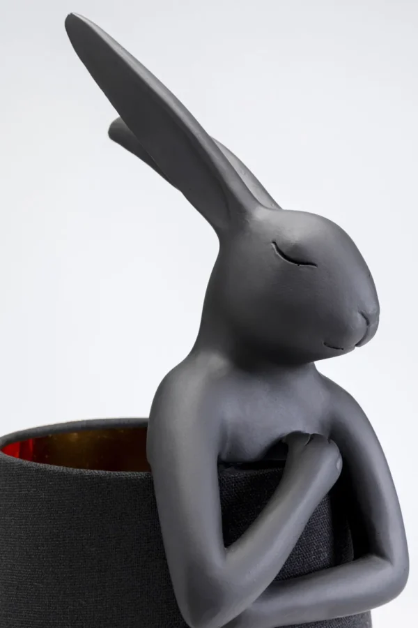 KARE Design Tafellamp Animal Rabbit Matt Black 50cm