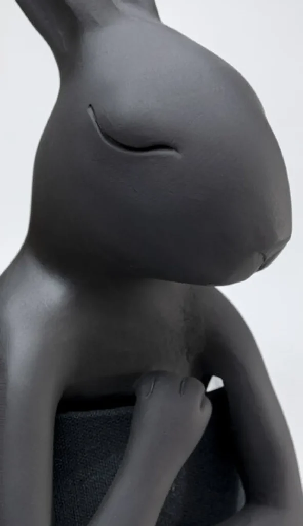 KARE Design Tafellamp Animal Rabbit Matt Black 68cm