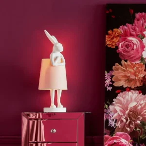 KARE Design Tafellamp Animal Rabbit White/Rose 50cm