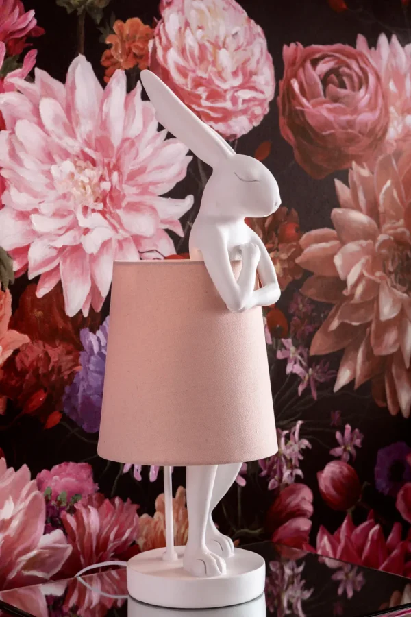 KARE Design Tafellamp Animal Rabbit White/Rose 50cm