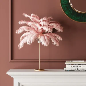 KARE Design Tafellamp Feather Palm Pink 60cm