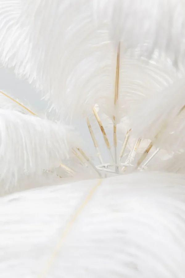 KARE Design Tafellamp Feather Palm White 60cm