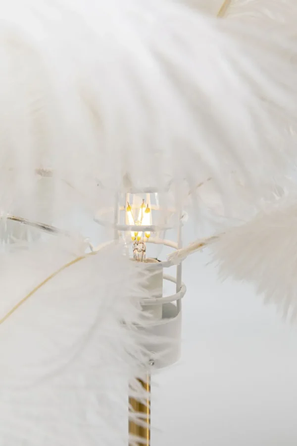 KARE Design Tafellamp Feather Palm White 60cm