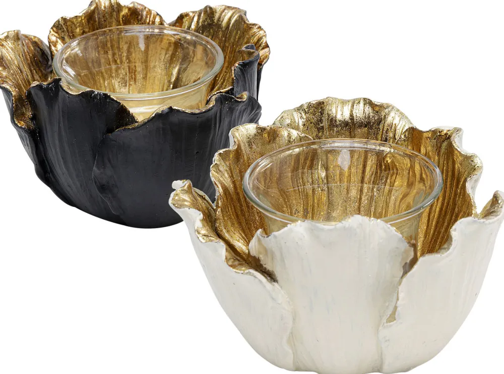 theelichthouder_flower_bloom_creme_goud_cm_2.webp KARE Design Theelichthouder Flower Bloom Creme Goud Ø10cm