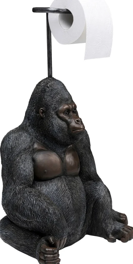 KARE Design Toilet Paper Holder Sitting Monkey Gorilla 51cm