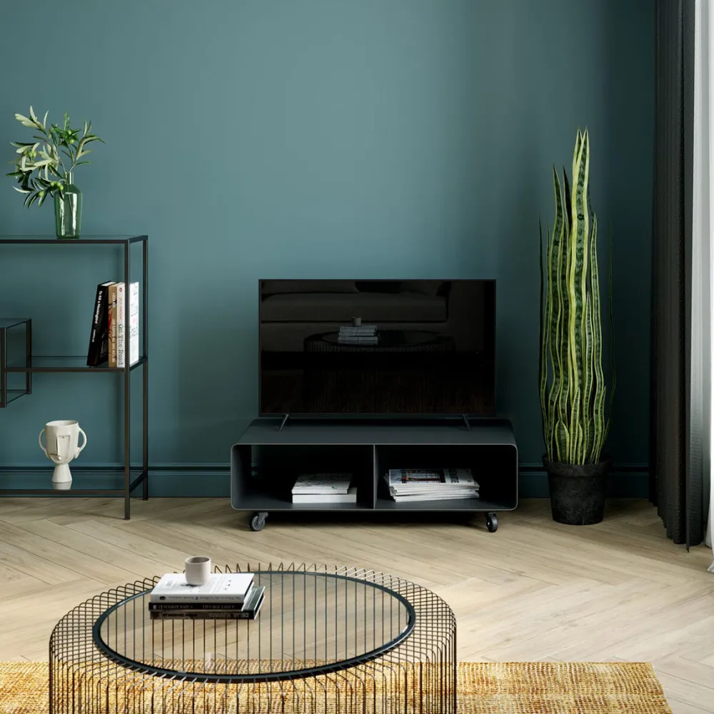 tvmeubel_lounge_m_mobiel_grijs_xcm_0.webp KARE Design Tv-Meubel Lounge M Mobiel Grijs 90x30cm