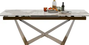 KARE Design Uitschuifbare Eettafel Connesso Brass 200(+60)x100cm