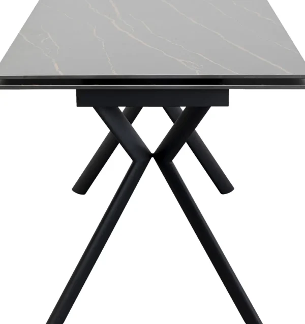 KARE Design Uitschuifbare Eettafel Xenia Black 140(30+30)x80cm