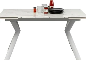 KARE Design Uitschuifbare Tafel Xenia White 140(+30+30)x80cm
