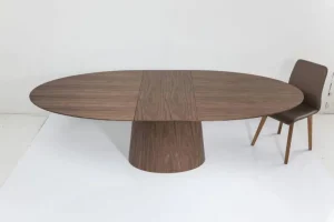 KARE Design Uitschuiftafel Benvenuto Walnoot 200(50)x110cm