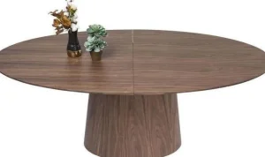 KARE Design Uitschuiftafel Benvenuto Walnoot 200(50)x110cm