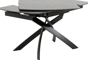 KARE Design Uitschuiftafel Twist Black 120(30+30)x90cm