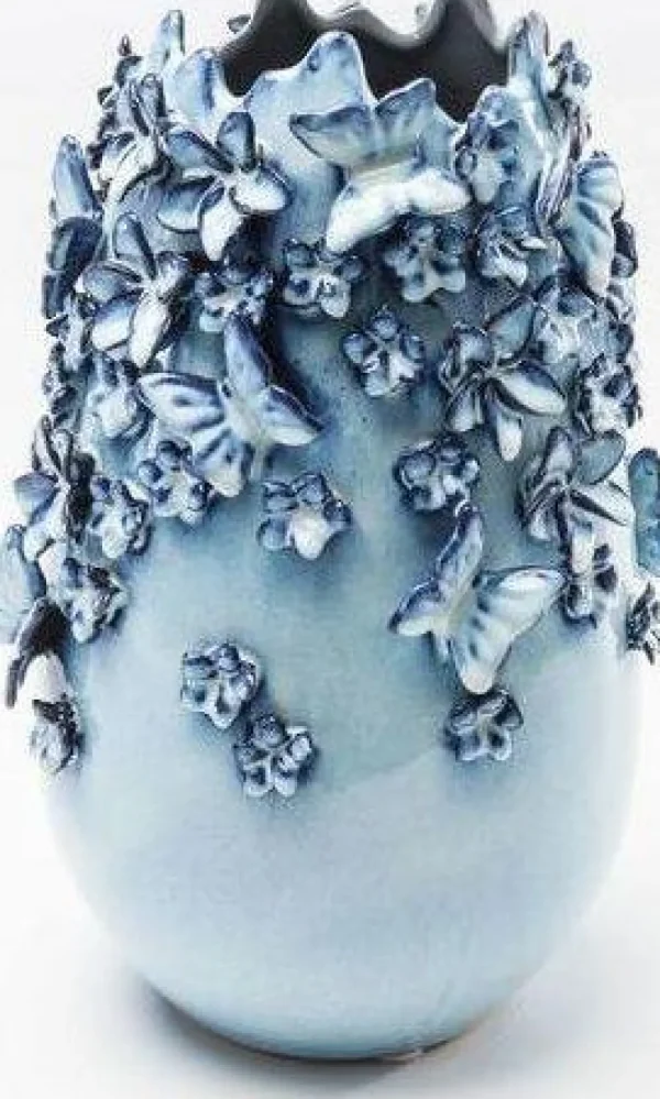 KARE Design Vaas Butterflies Lichtblauw 35cm