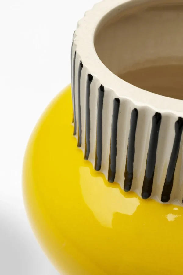 KARE Design Vaas Calabria Yellow 16cm