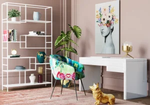 KARE Design Vaas Marvelous Duo Geel Lila 38cm