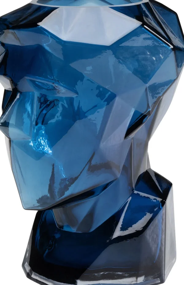 KARE Design Vaas Prisma Face Blue 30cm
