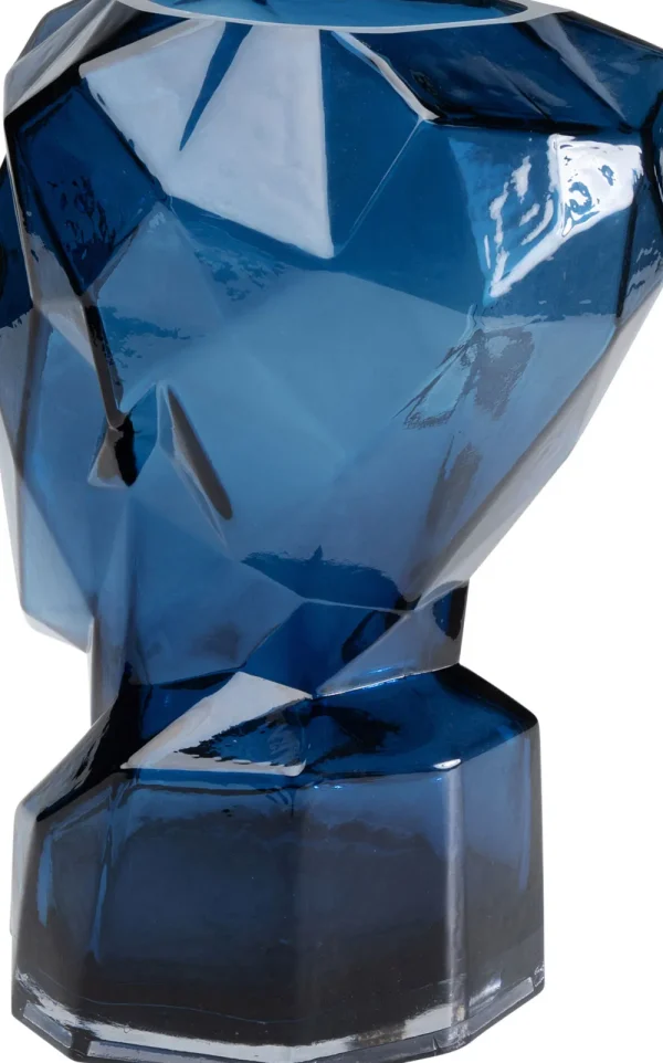 KARE Design Vaas Prisma Face Blue 30cm