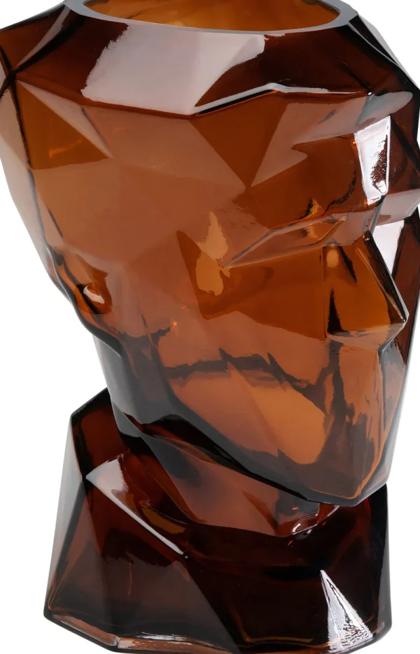 KARE Design Vaas Prisma Face Brown 30cm