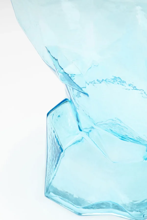 KARE Design Vaas Prisma Face Light Blue 30cm