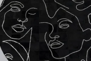 KARE Design Vloerkleed Art Faces Ø250cm