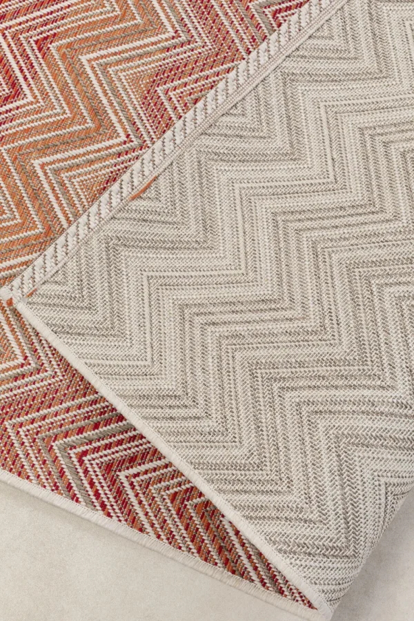 KARE Design Vloerkleed Buiten Zigzag Red 230x330cm