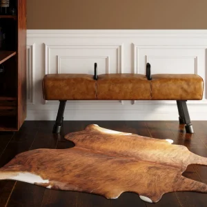 KARE Design Vloerkleed Hide Bruin-Wit 150x190cm