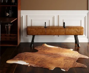 KARE Design Vloerkleed Hide Bruin-Wit 150x190cm