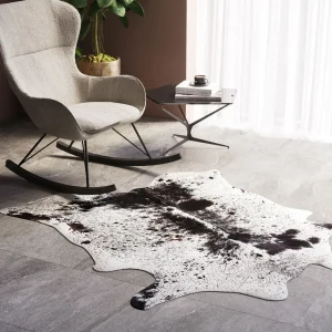 KARE Design Vloerkleed Hide Zwart-Wit