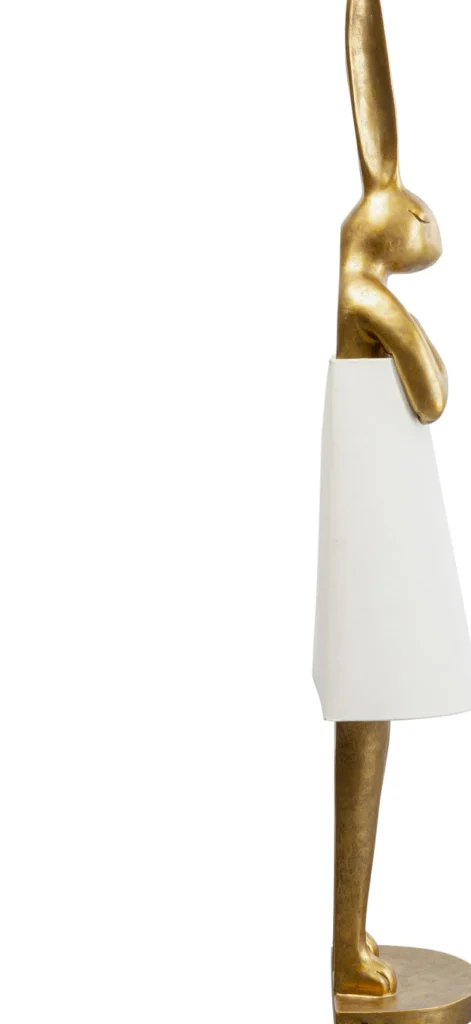 KARE Design Vloerlamp Animal Rabbit Gold-White 150cm