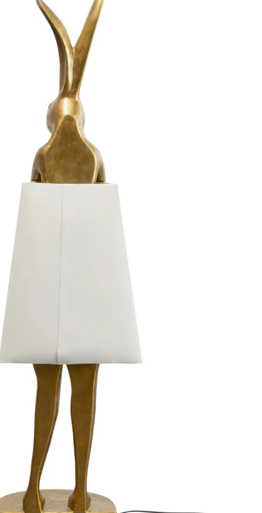 KARE Design Vloerlamp Animal Rabbit Gold-White 150cm