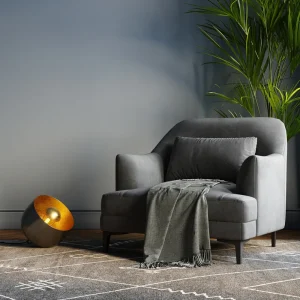 KARE Design Vloerlamp Apollon Smooth Black Ø28cm